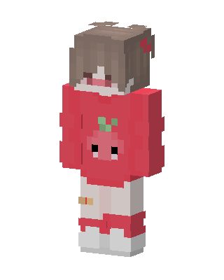 Strawberry Sweater skin, 3D preview