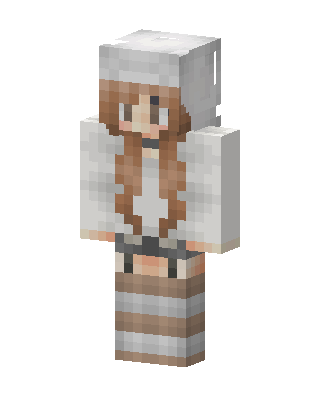 Cozy Hoodie Girl skin, 3D preview