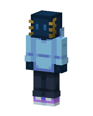 Axolotl Hoodie skin, 3D preview