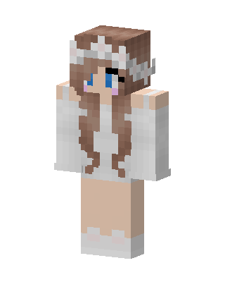 White Dress Girl skin, 3D preview