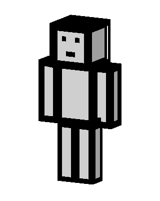 Grayscale Guy skin, 3D preview