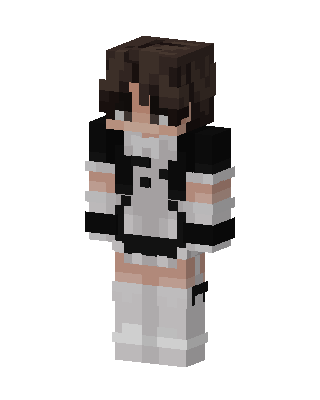 White Player Girl skin, 3D preview