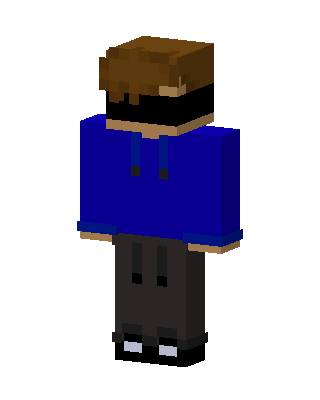 Blue Hoodie Guy skin, 3D preview