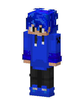 Blue Gamer Boy Minecraft blue skin
