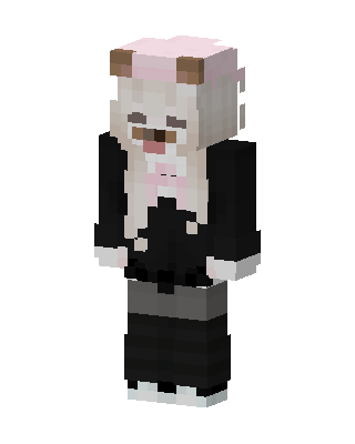 Black Player Girl skin, 3D preview