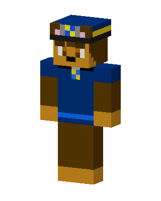 Blue Cop Boy skin, 3D preview