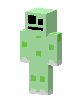 Green Slime Man skin, 3D preview