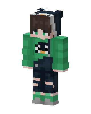 Green Animal Boy skin, 3D preview