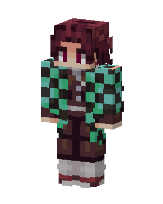 Tanjiro Kamado skin, 3D preview