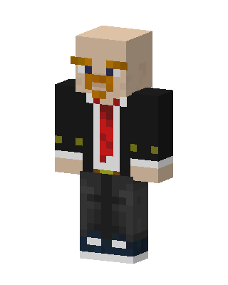 Black Suit Boy skin, 3D preview