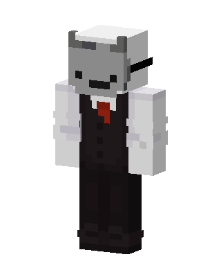 Suited Gray Robot skin, 3D preview