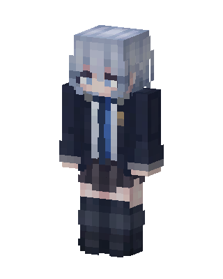 Gray Student Minecraft skin