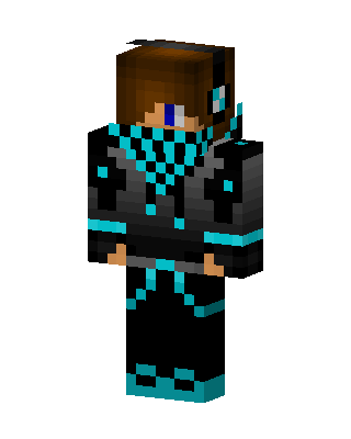 Cyan Tech Gamer skin, 3D preview