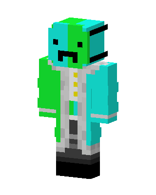 Teal Mob Boy skin, 3D preview