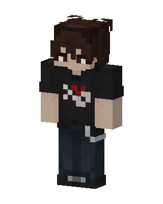 Messy Hair Gamer skin, 3D preview