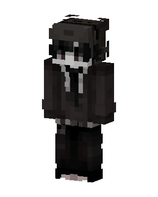 Black Anime skin, 3D preview