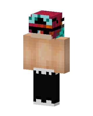 Shirtless Masked Guy skin, 3D preview