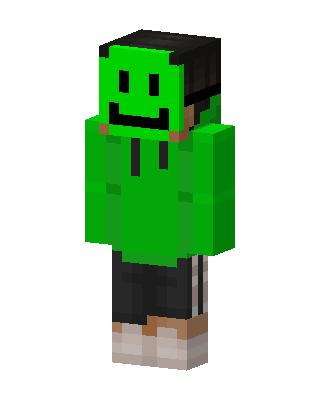 Green Smiley Hoodie skin, 3D preview