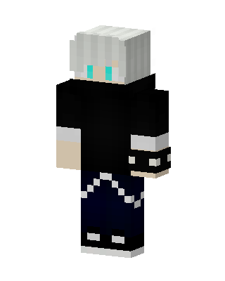 Silver Hair Hoodie skin, 3D preview