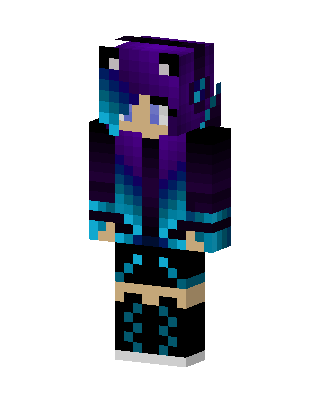 Galaxy Hoodie Girl Minecraft e-girl skin