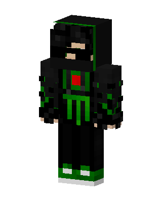 Green Hoodie Ninja skin, 3D preview