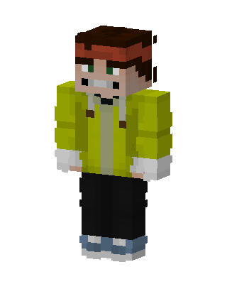 Yellow Hoodie Boy skin, 3D preview