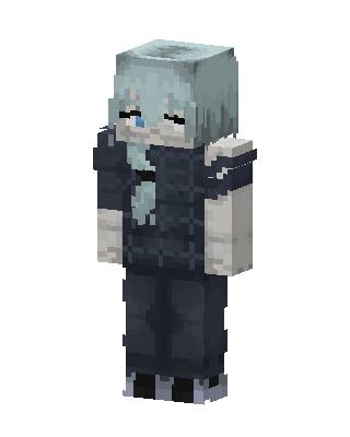 Frost Hair Girl skin, 3D preview
