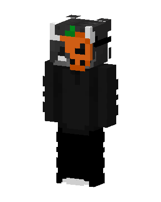 Pumpkin Hoodie skin, 3D preview