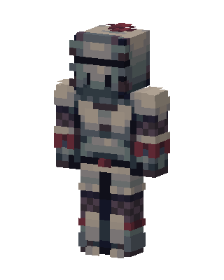 Bloodied Knight skin, 3D preview