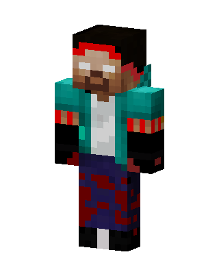 Teal Player Boy skin, 3D preview