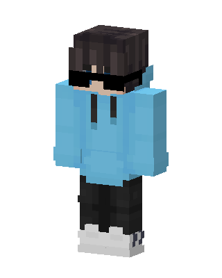 Shady Blue Hoodie skin, 3D preview