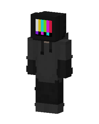 TV Head Hoodie skin, 3D preview