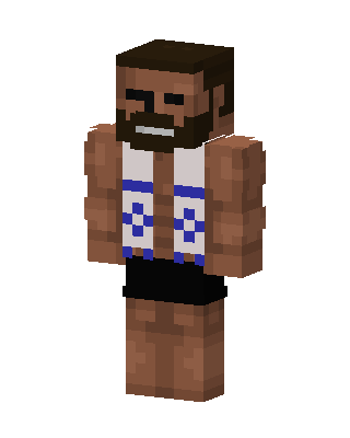 Brown Athlete Boy skin, 3D preview