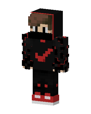 Red Ember Hoodie skin, 3D preview