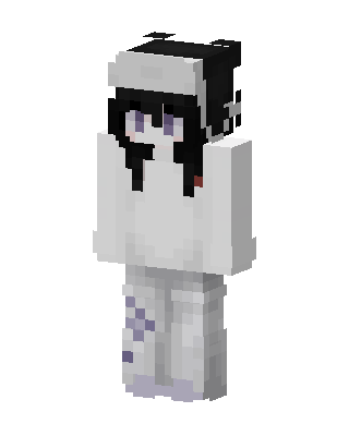 Snow Hoodie Girl skin, 3D preview