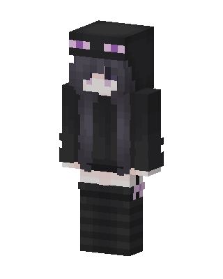 Enderman Hoodie Girl Minecraft skin