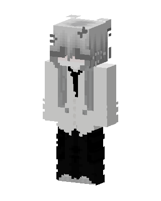 Monochrome Schoolgirl skin, 3D preview