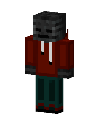 Wither Skeleton Hoodie skin, 3D preview