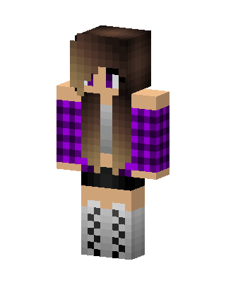 Plaid Ombre Girl skin, 3D preview