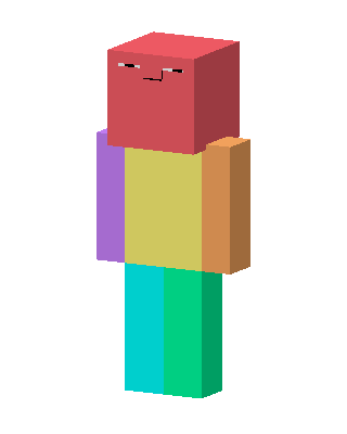 Color Block Guy skin, 3D preview