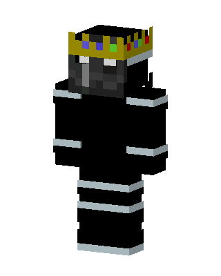 Crowned Enderman skin, 3D preview