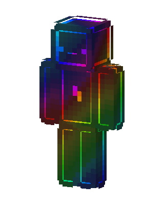 Rainbow Robot Minecraft skin