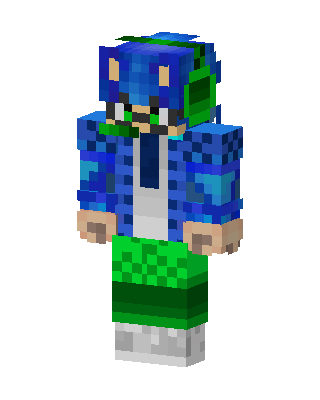 Blue Gamer Fox Minecraft skin