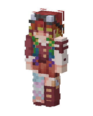 Rainbow Horn Girl skin, 3D preview