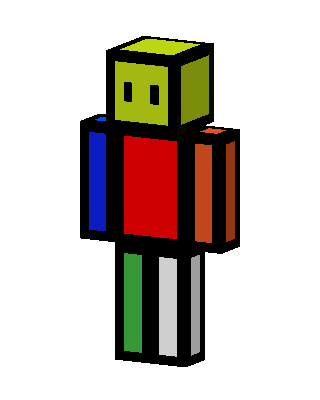 Color Block Guy skin, 3D preview