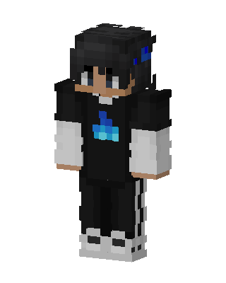 Blue Flame Hoodie skin, 3D preview