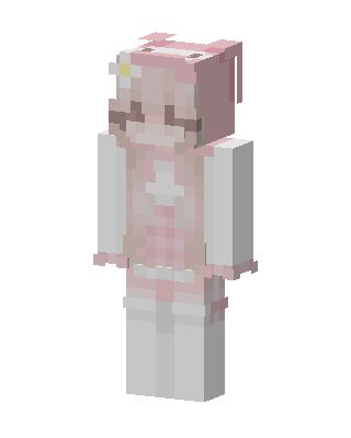 Pink Cutie Girl skin, 3D preview
