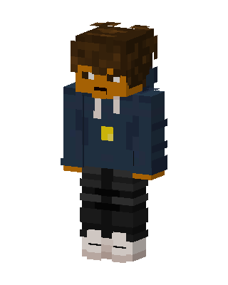 Navy Hoodie Boy skin, 3D preview