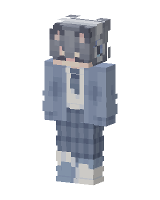 Blue Plaid Hoodie skin, 3D preview