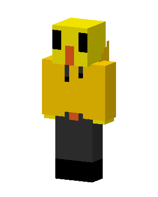 Chick Hoodie skin, 3D preview